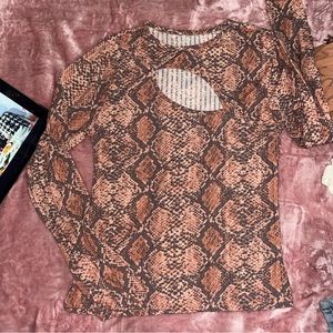 snake print top